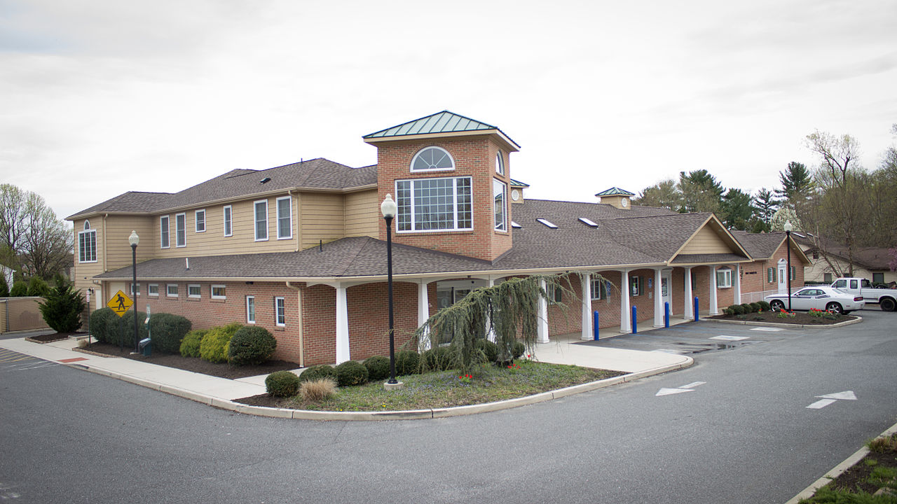 Exterior of an animal hospital building similar in style to our registered office